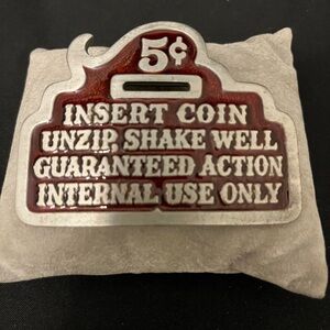 Vintage 1979 Coin Slot Belt Buckle by The Great American Buckle Company